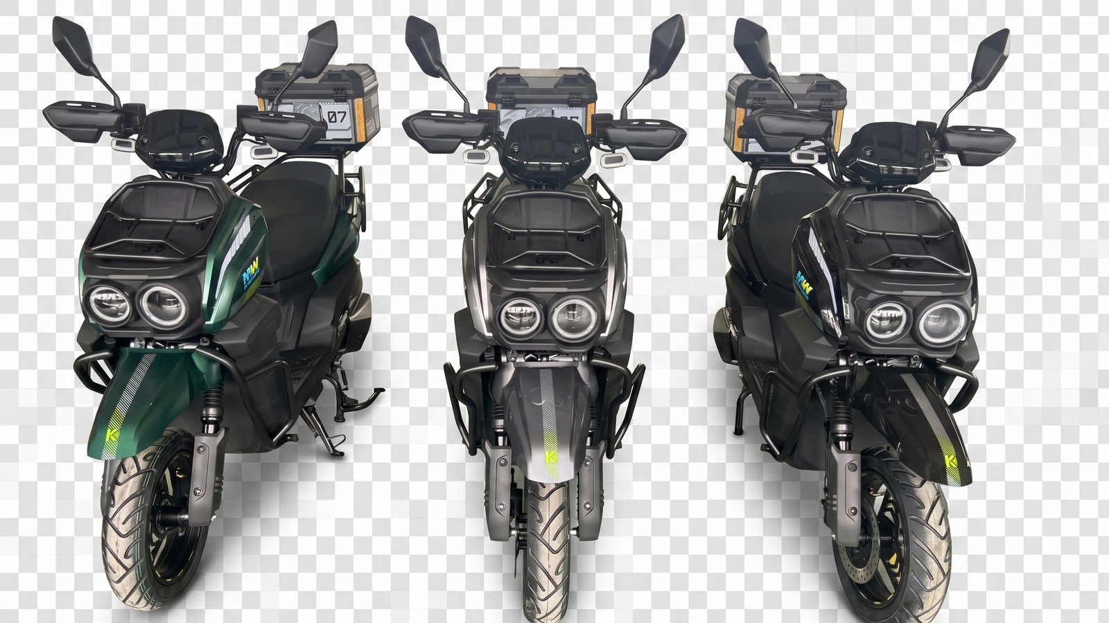 Scooter elétrica NX TANK cinza carbono